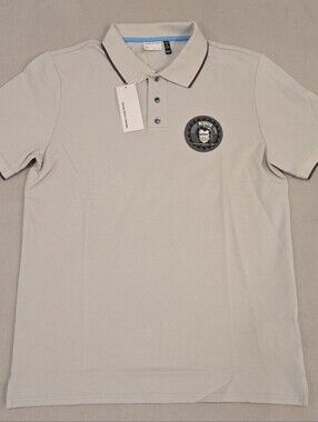 Porsche Driver's Selection Steve Mcqueen Polo Shirt Men's Size Medium Light Gray